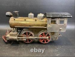 Prewar Early Vintage Elektoy 1 Gauge Toy Train Brass Loco Tender 4 Cars 10 track