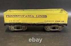 Prewar Early Vintage Elektoy 1 Gauge Toy Train Brass Loco Tender 4 Cars 10 track