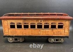 Prewar Early Vintage Elektoy 1 Gauge Toy Train Brass Loco Tender 4 Cars 10 track