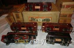 Prewar Lionel Standard Gauge #394e 390e/390t 319 320 322 Wine Boxed Set Ex/ln. M7