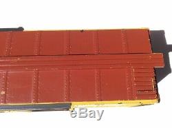 RARE American Flyer S Gauge 1958 Only #24016 M. K. T. Box Car, Yellow and Brown