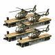 Set Of 4 -o Gauge Us Army Military Flatcars With Helicopter Lionel Menards