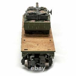 SET OF 4 -O GAUGE US ARMY MILITARY FLATCARs WITH U. S. ARMY TANK LIONEL MENARDS