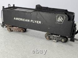 S Gauge American Flyer PRR 315 Locomotive 4-6-2 Engine & Tender with Smoke