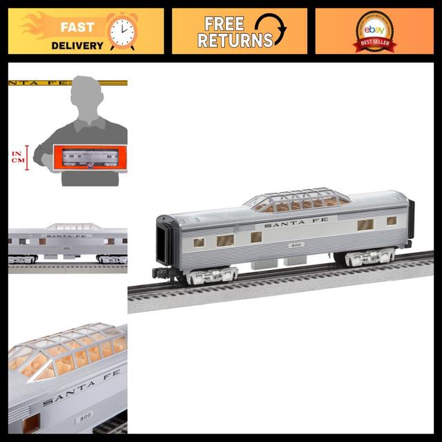 Santa Fe Vista Dome Car O Gauge Model Train, Silver Gray Tan Black, Add-on