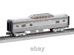 Santa Fe Vista Dome Car O Gauge Model Train, Silver Gray Tan Black, Add-On