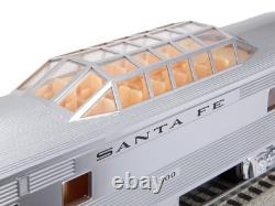 Santa Fe Vista Dome Car O Gauge Model Train, Silver Gray Tan Black, Add-On