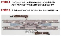 TOMIX N gauge Model Train Rail Set Double Track Double Crossover Point Set 91029 TOMIX N gauge Model Train Rail Set Double Track Double Crossover Point Set 91029