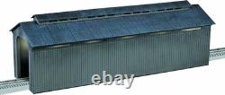 Twenty-Four Inch Gray Covered Bridge O Gauge Model Train Accessory