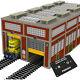 Two Stall Diesel Engine House Withmotorized Doors, Indoor/outdoor Lighting O Gauge