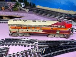 Unique Art (2pc) O Gauge F3 A-A Rock Island Diesel Locomotive Set