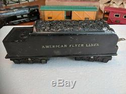 VERY RARE American Flyer 1938 Prewar O Gauge 4-6-2 Steam Engine & Tender #43226