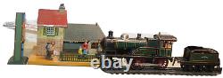 VINTAGE PRE-WAR BING 4-4-0 0-GAUGE INTERNATIONAL TRAIN SET With COUNTRY STATION