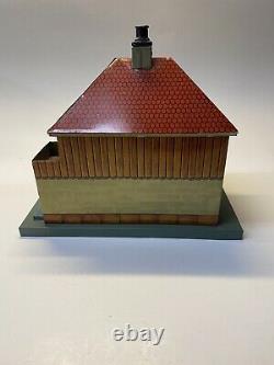 Vintage 1930s Bavaria Tin Litho O Gauge Model Train Platform House Kids Toy