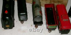 Vintage 1940s Complete O-27 Gauge Metal Electric Steam Freight Train Set with OB