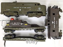 Vintage 1957-1960 O Gauge Kusan KMT KF-110 Atomic Train Engine+3 Cars (Untested)