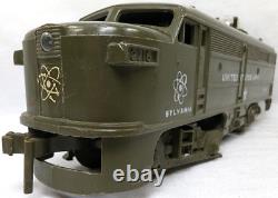 Vintage 1957-1960 O Gauge Kusan KMT KF-110 Atomic Train Engine+3 Cars (Untested)