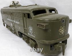 Vintage 1957-1960 O Gauge Kusan KMT KF-110 Atomic Train Engine+3 Cars (Untested)