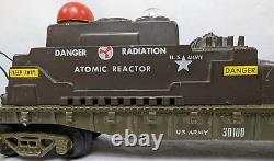 Vintage 1957-1960 O Gauge Kusan KMT KF-110 Atomic Train Engine+3 Cars (Untested)