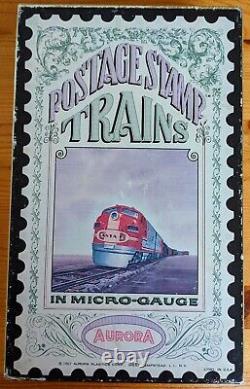 Vintage 1967 Aurora No. 4083 Cannon Ball Postage Stamp Train Set In Orig. Box