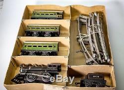Vintage American Market Bing 0-gauge Cast Iron Boxed Nyc Lines Train Set