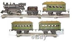 Vintage American Market Bing 0-gauge Cast Iron Boxed Nyc Lines Train Set