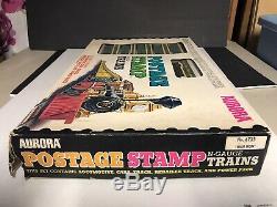 Vintage Aurora Postage Stamp N-Gauge Train Set No. 4725 Complete In Box. Nice