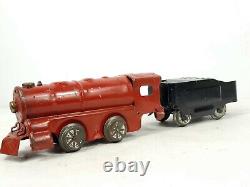 Vintage Girard Model Locomotive Tender Gondola Passenger Car Metal Pull Train