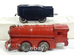 Vintage Girard Model Locomotive Tender Gondola Passenger Car Metal Pull Train