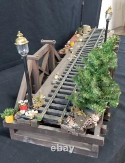 Vintage Handmade Trestle Bridge for Model Train Display Gauge G
