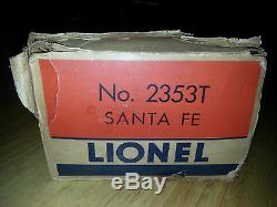 Vintage Lionel O Gauge Train Locomotive Santa Fe Boxed Set 2353 F3AA Diesel