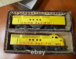 Vintage Model Train Tenshodo Union Pacific HO Gauge Brass Locomotive &Tender