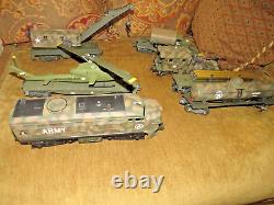 Vintage Nice Lionel O Gauge U. S. Army Military Diesel Engine + 6 Army Train Cars