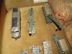 Vintage Nice Lionel O Gauge U. S. Army Military Diesel Engine + 6 Army Train Cars