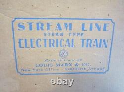 Vintage Post WWII MARX O Gauge Train Streamline Freight Set & Original Box