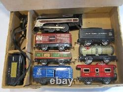 Vintage Post WWII MARX O Gauge Train Streamline Freight Set & Original Box