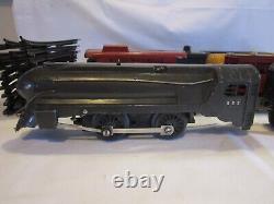 Vintage Pre WW2 Gilbert American Flyer O Gauge Train Set Steam Engine 553 & Cars