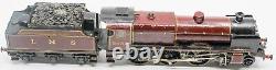 Vintage Pre-war Bassett-lowke 0-gauge 4-6-0 Clockwork Lms Passenger Train Set