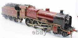 Vintage Pre-war Bassett-lowke 0-gauge 4-6-0 Clockwork Lms Passenger Train Set