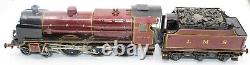 Vintage Pre-war Bassett-lowke 0-gauge 4-6-0 Clockwork Lms Passenger Train Set