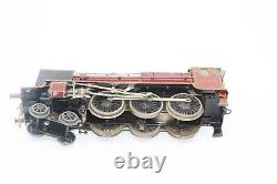 Vintage Pre-war Bassett-lowke 0-gauge 4-6-0 Clockwork Lms Passenger Train Set