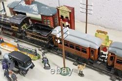 Vintage Pre-war Large 1-Gauge Layout Bing #2990 Continental Train with Accessorie