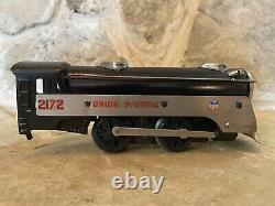 Vintage Union Pacific electric tin litho Marx O Gauge. Lot of 8 Train cars