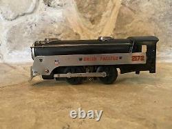 Vintage Union Pacific electric tin litho Marx O Gauge. Lot of 8 Train cars