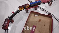 Vintage retro train litho tin toy Japan Standard Gauge Large Model Train big set