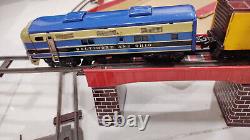 Vintage retro train litho tin toy Japan Standard Gauge Large Model Train big set