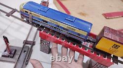 Vintage retro train litho tin toy Japan Standard Gauge Large Model Train big set